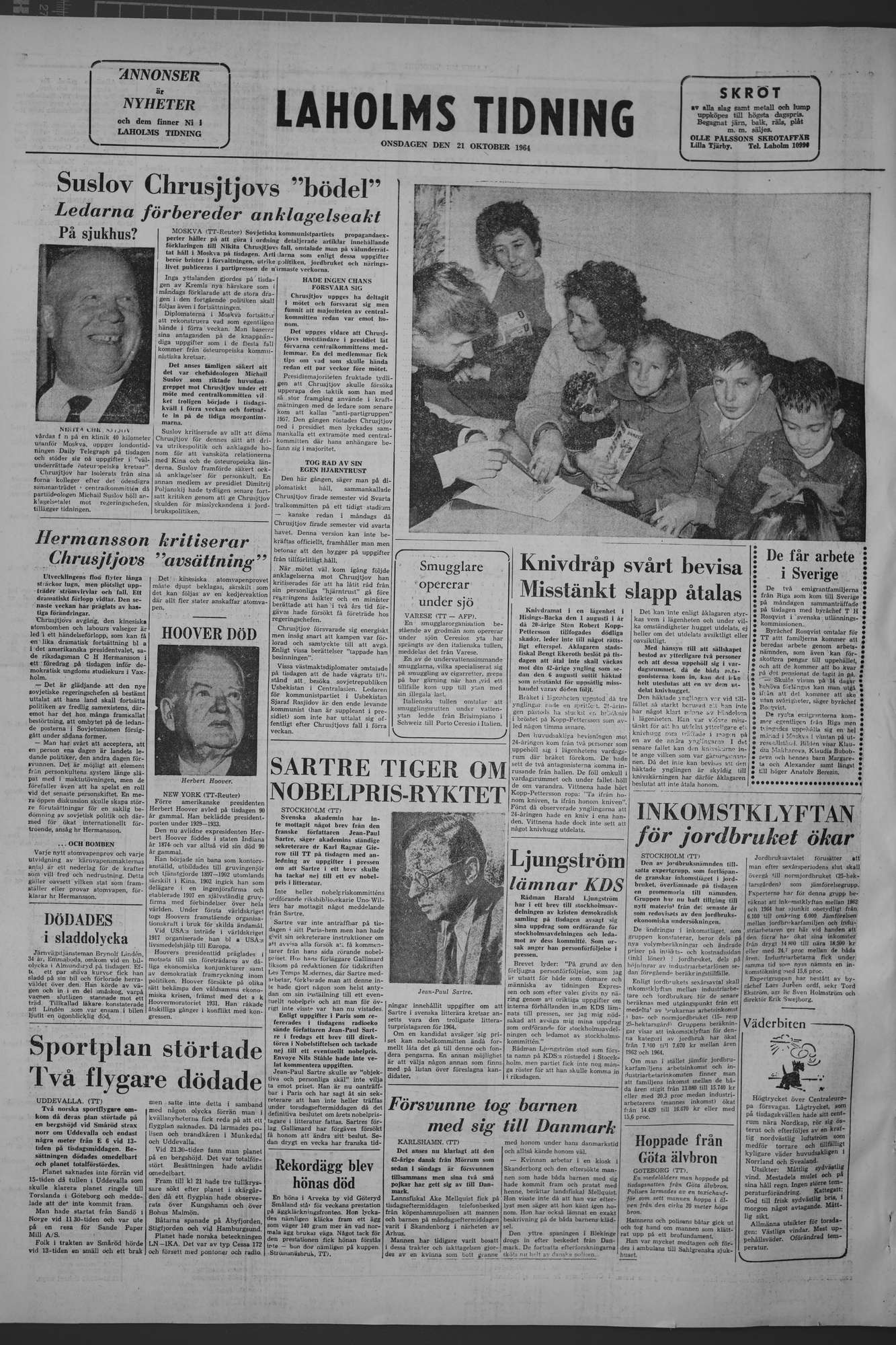 Laholms Tidning Onsdag 21 oktober 1964, sida 8