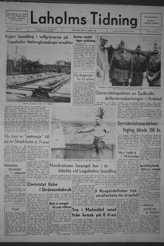 Förstasidan, Onsdag 22 april 1964