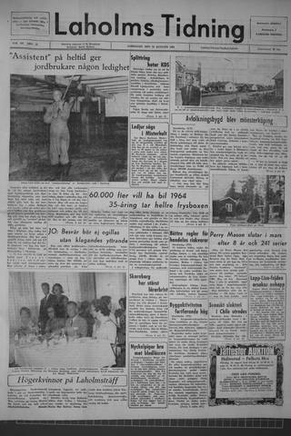 Förstasidan, Lördag 22 augusti 1964
