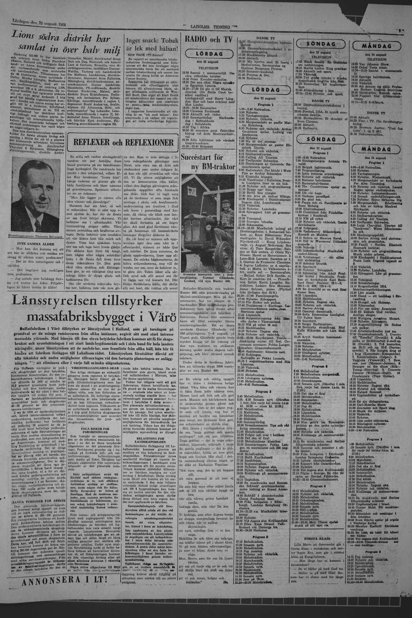 Laholms Tidning Lördag 22 augusti 1964, sida 7