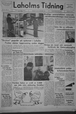 Förstasidan, Tisdag 22 december 1964