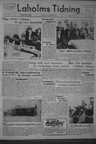 Förstasidan, Lördag 22 februari 1964