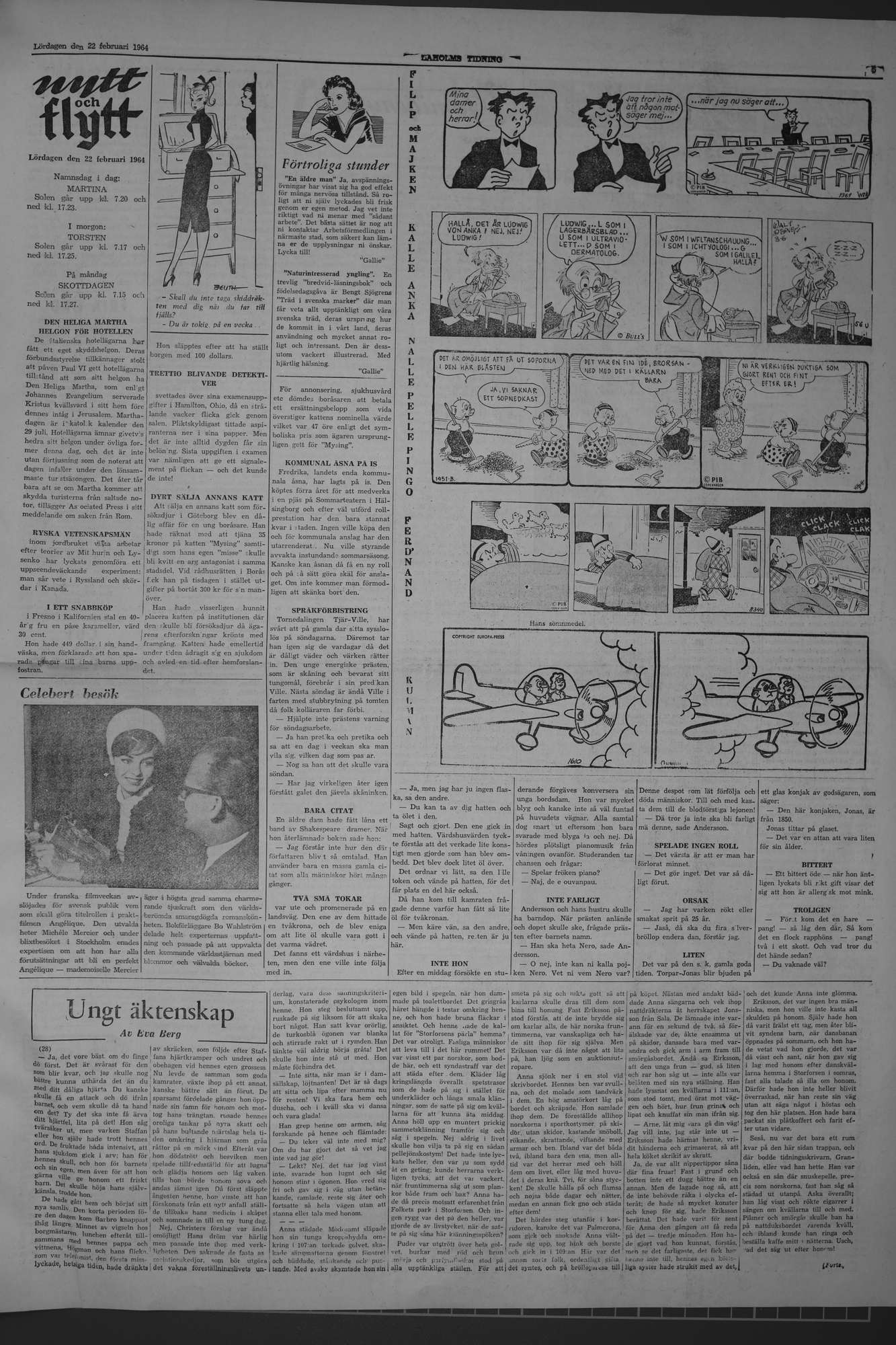 Laholms Tidning Lördag 22 februari 1964, sida 5