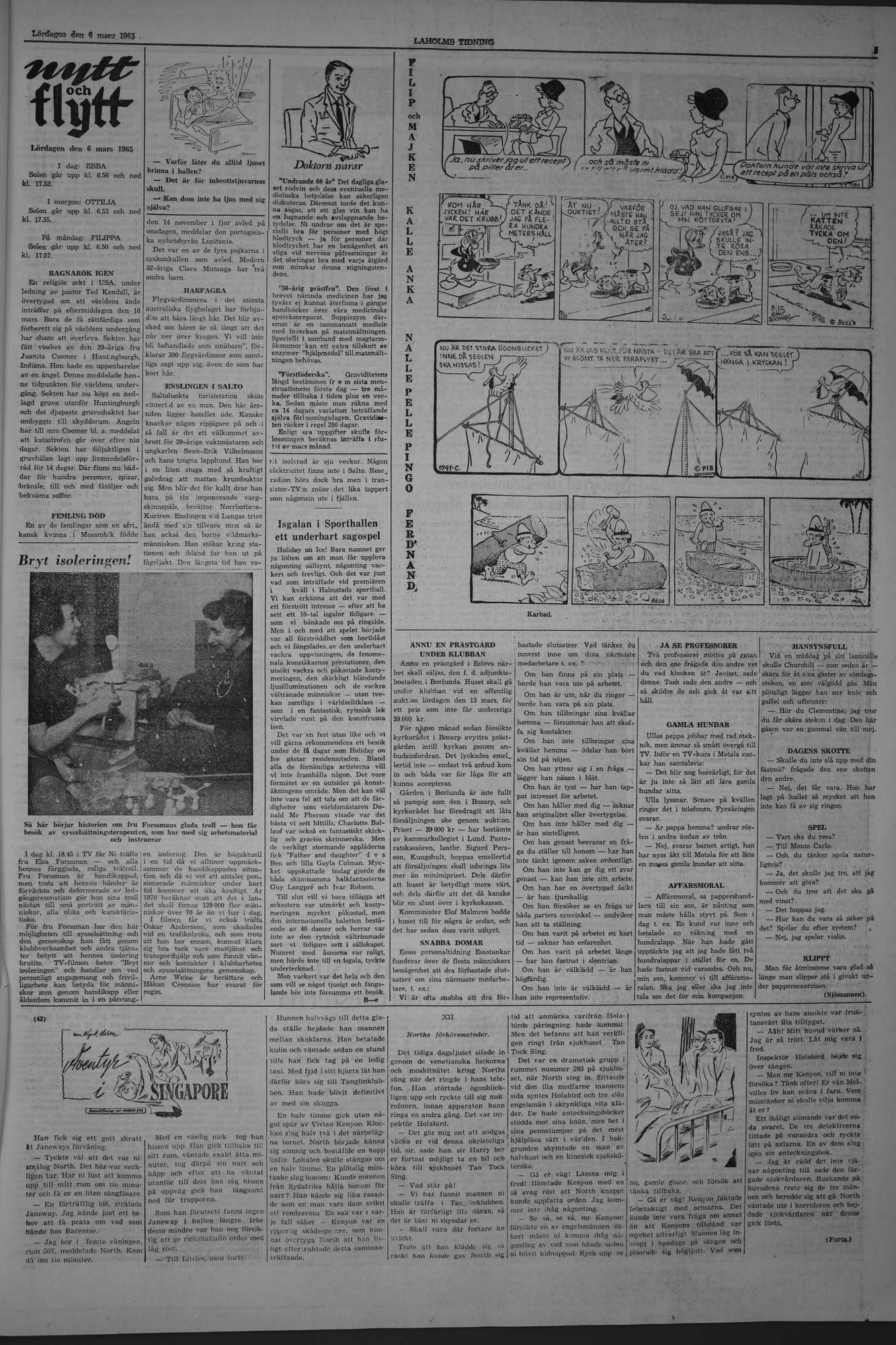 Laholms Tidning Lördag 6 mars 1965, sida 5