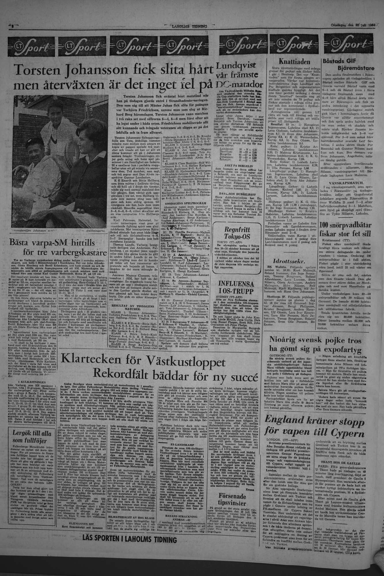 Laholms Tidning Onsdag 22 juli 1964, sida 6