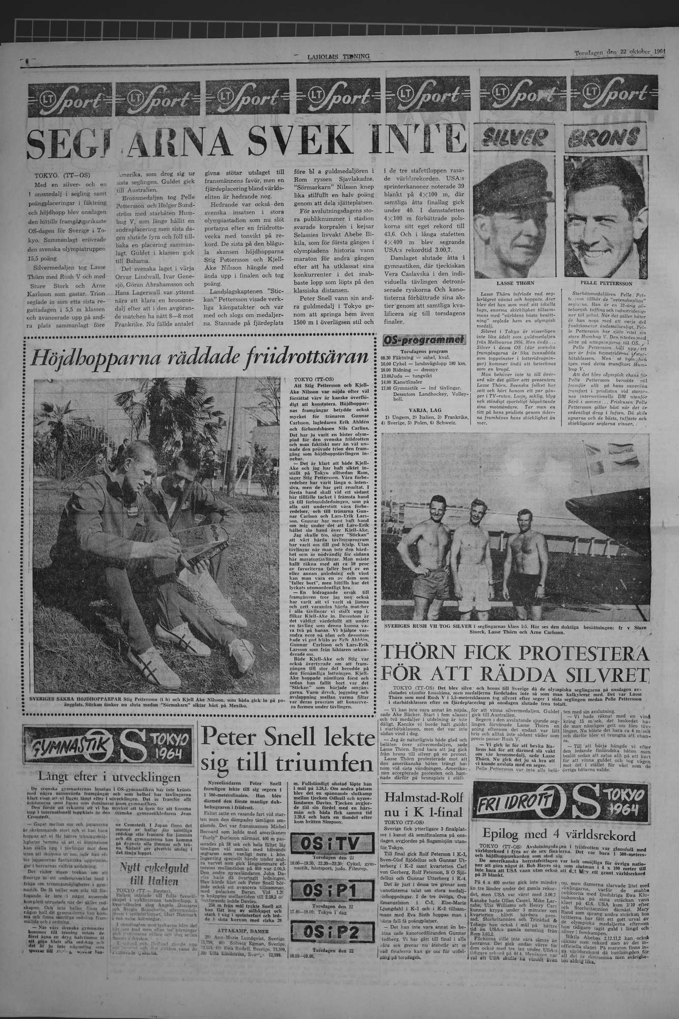 Laholms Tidning Torsdag 22 oktober 1964, sida 6