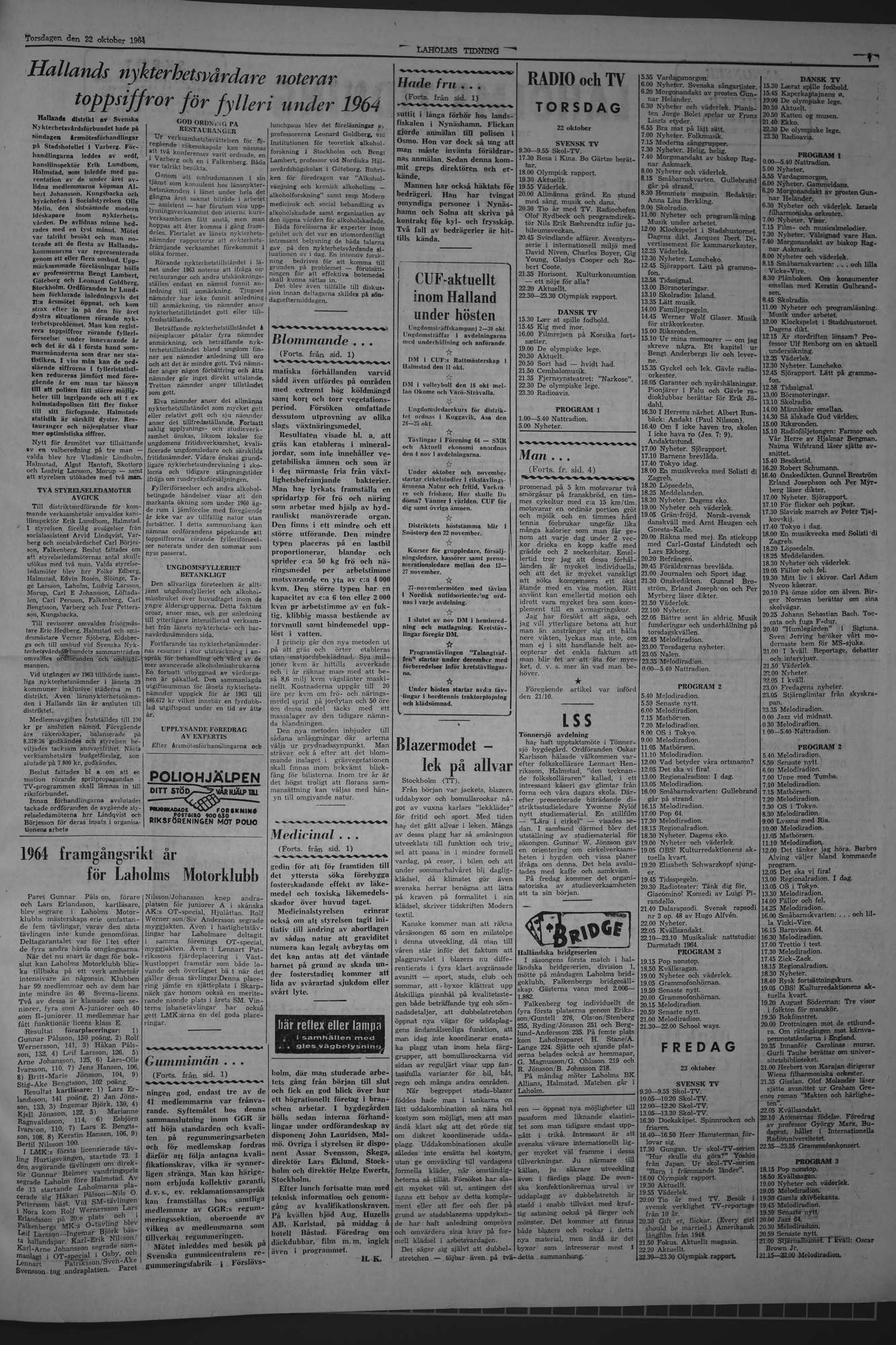 Laholms Tidning Torsdag 22 oktober 1964, sida 7