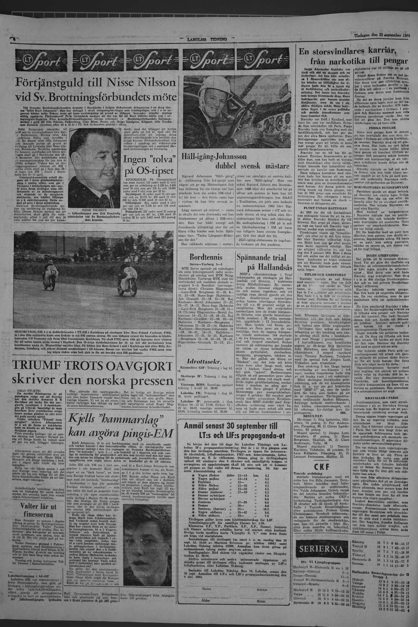 Laholms Tidning Tisdag 22 september 1964, sida 6