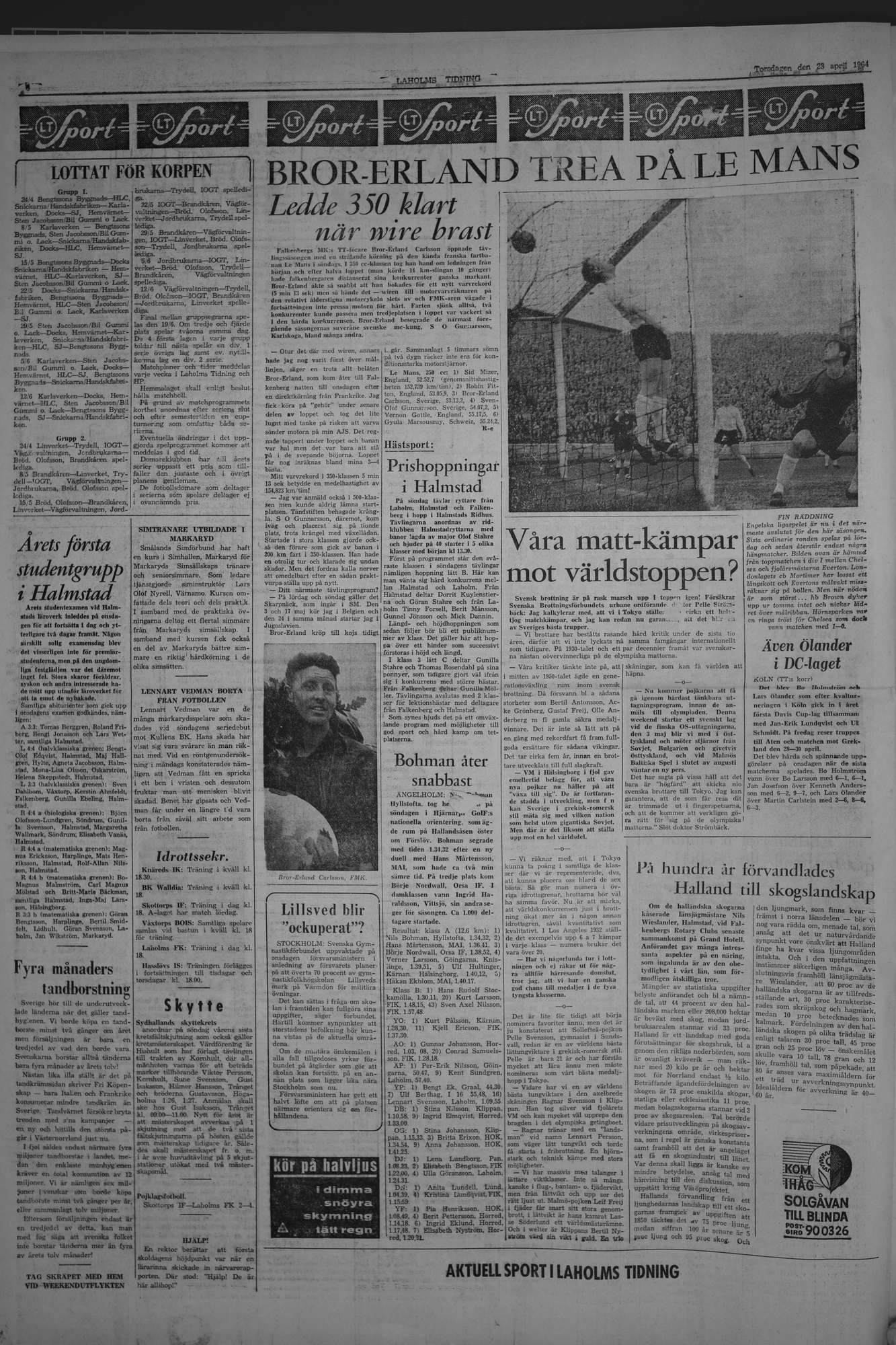 Laholms Tidning Torsdag 23 april 1964, sida 6
