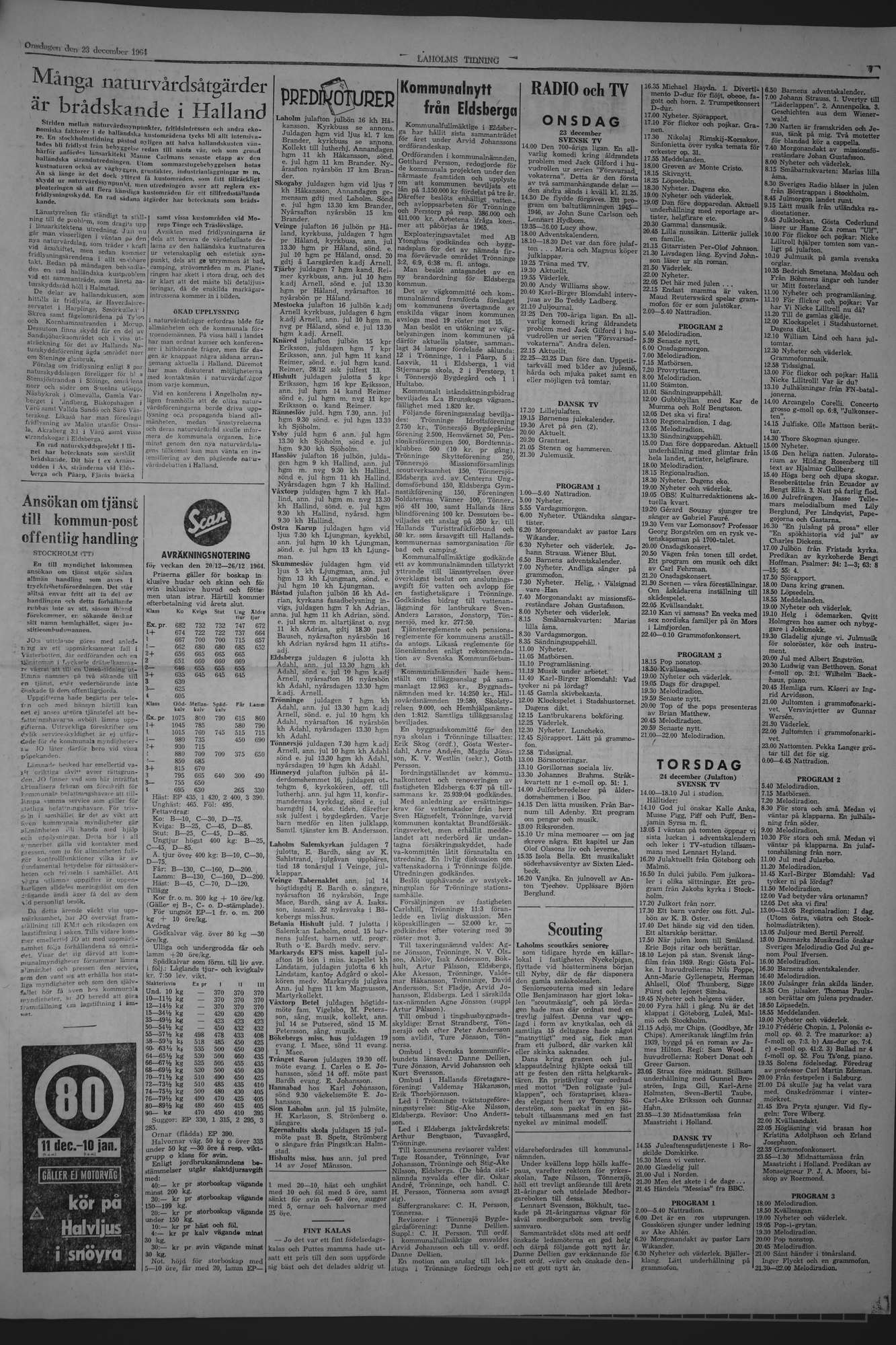 Laholms Tidning Onsdag 23 december 1964, sida 7