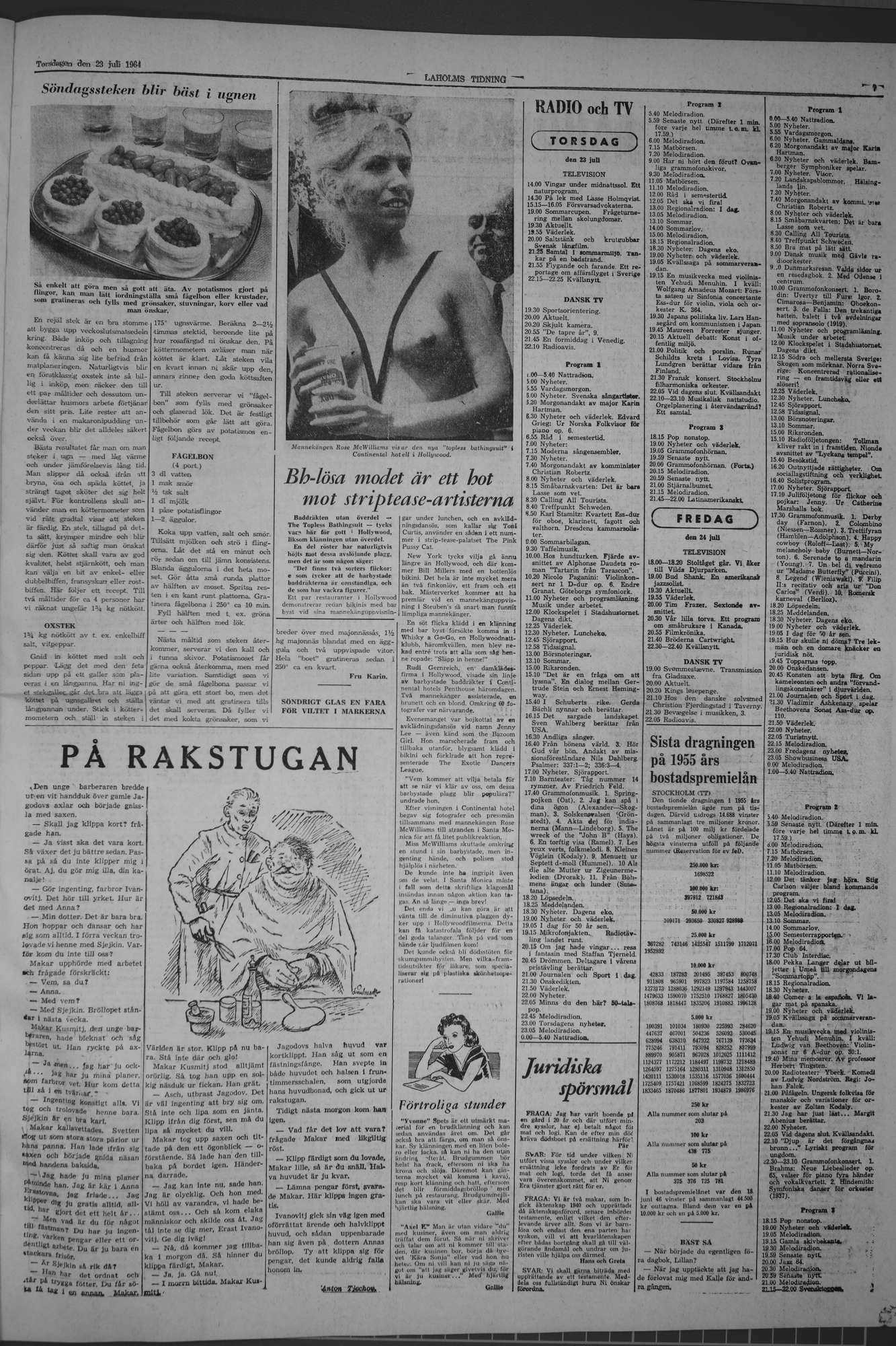 Laholms Tidning Torsdag 23 juli 1964, sida 7