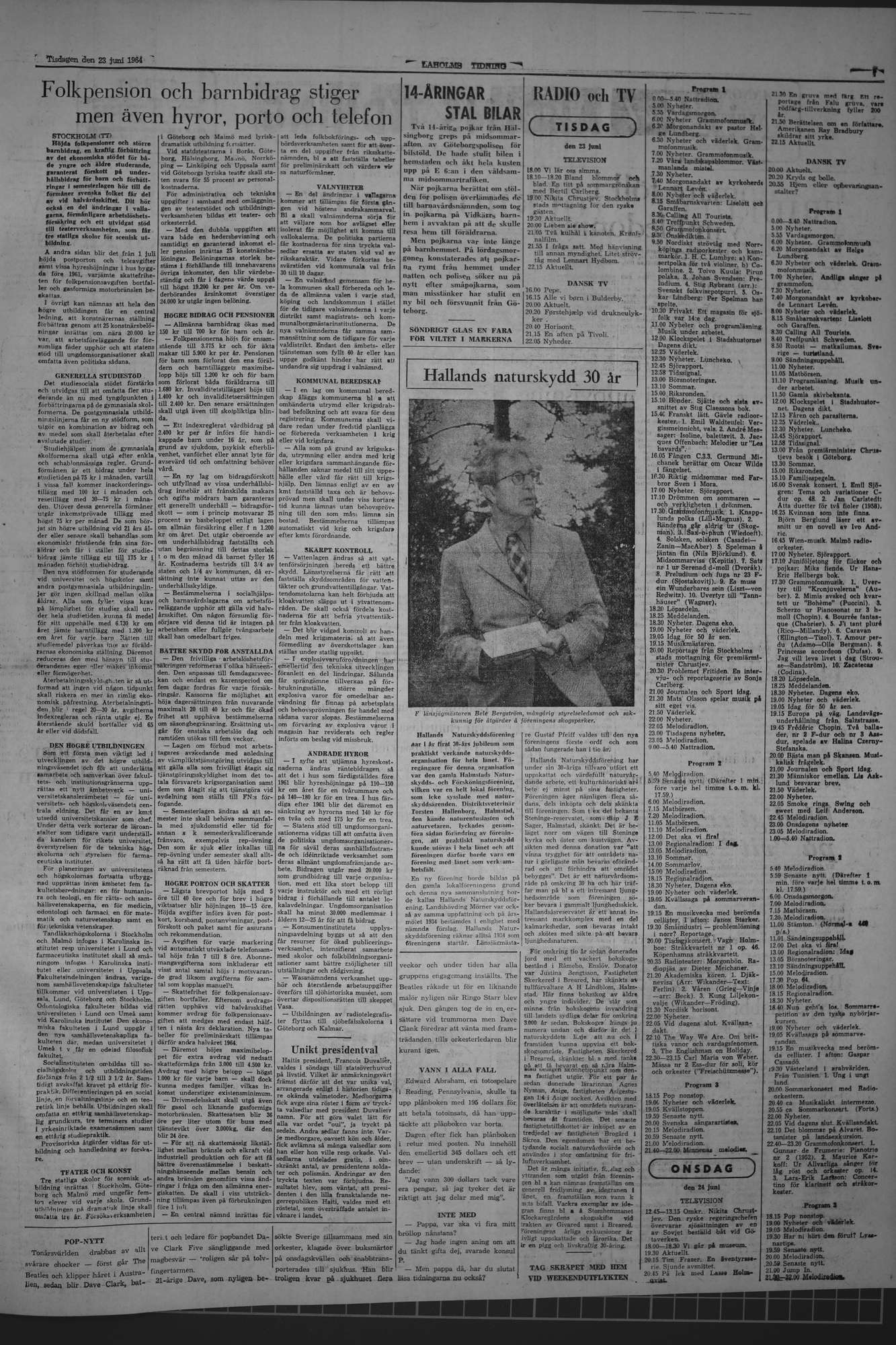 Laholms Tidning Tisdag 23 juni 1964, sida 7