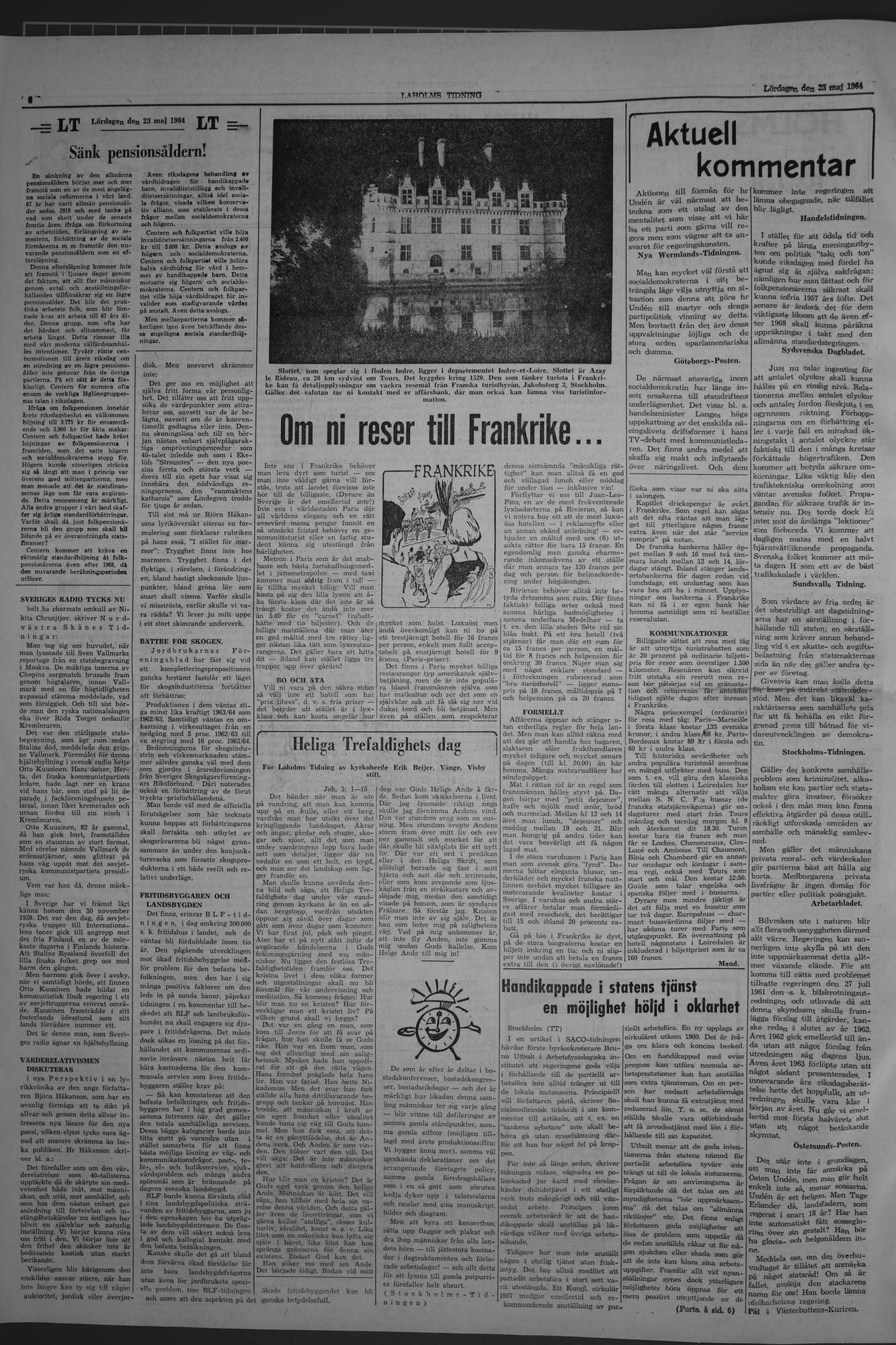 Laholms Tidning Lördag 23 maj 1964, sida 4