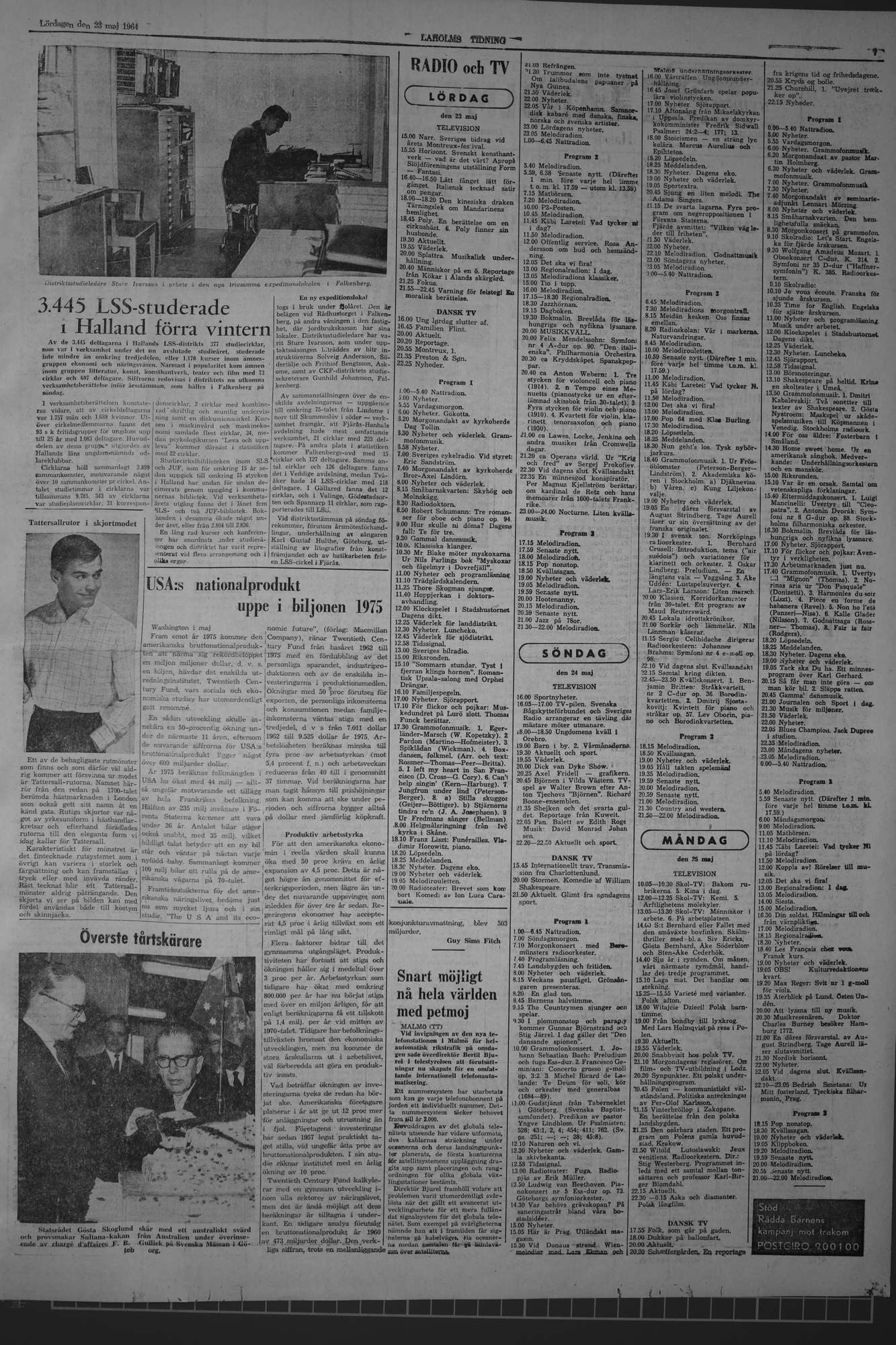 Laholms Tidning Lördag 23 maj 1964, sida 7