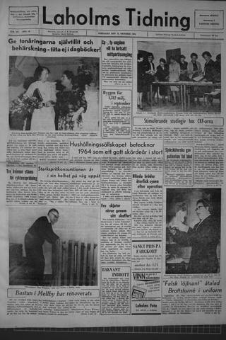 Förstasidan, Fredag 23 oktober 1964
