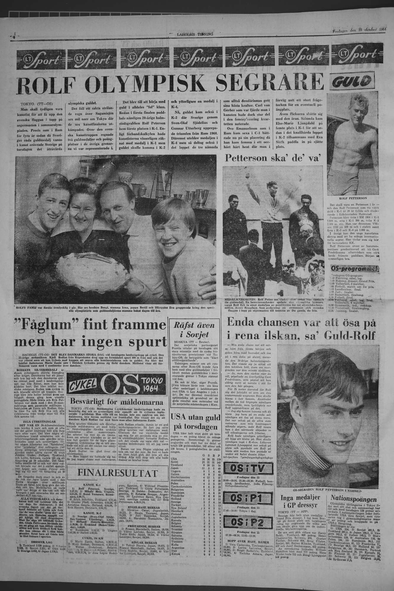 Laholms Tidning Fredag 23 oktober 1964, sida 6