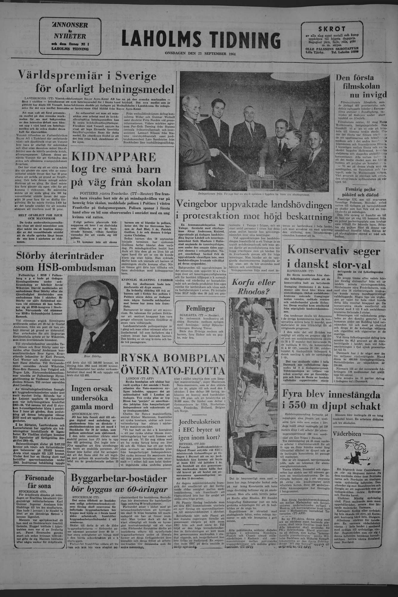 Laholms Tidning Onsdag 23 september 1964, sida 8