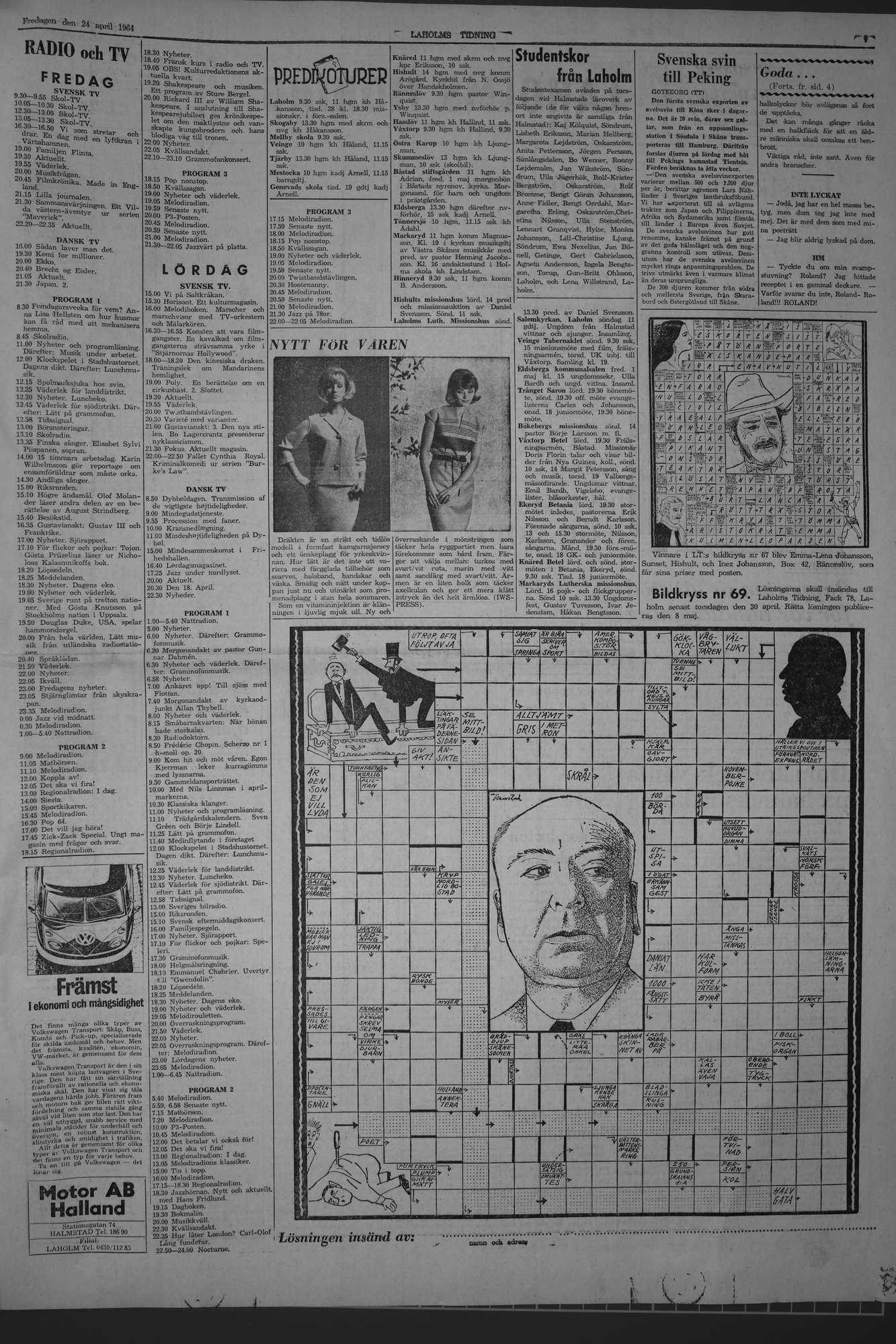 Laholms Tidning Fredag 24 april 1964, sida 7