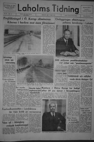 Förstasidan, Tisdag 9 mars 1965