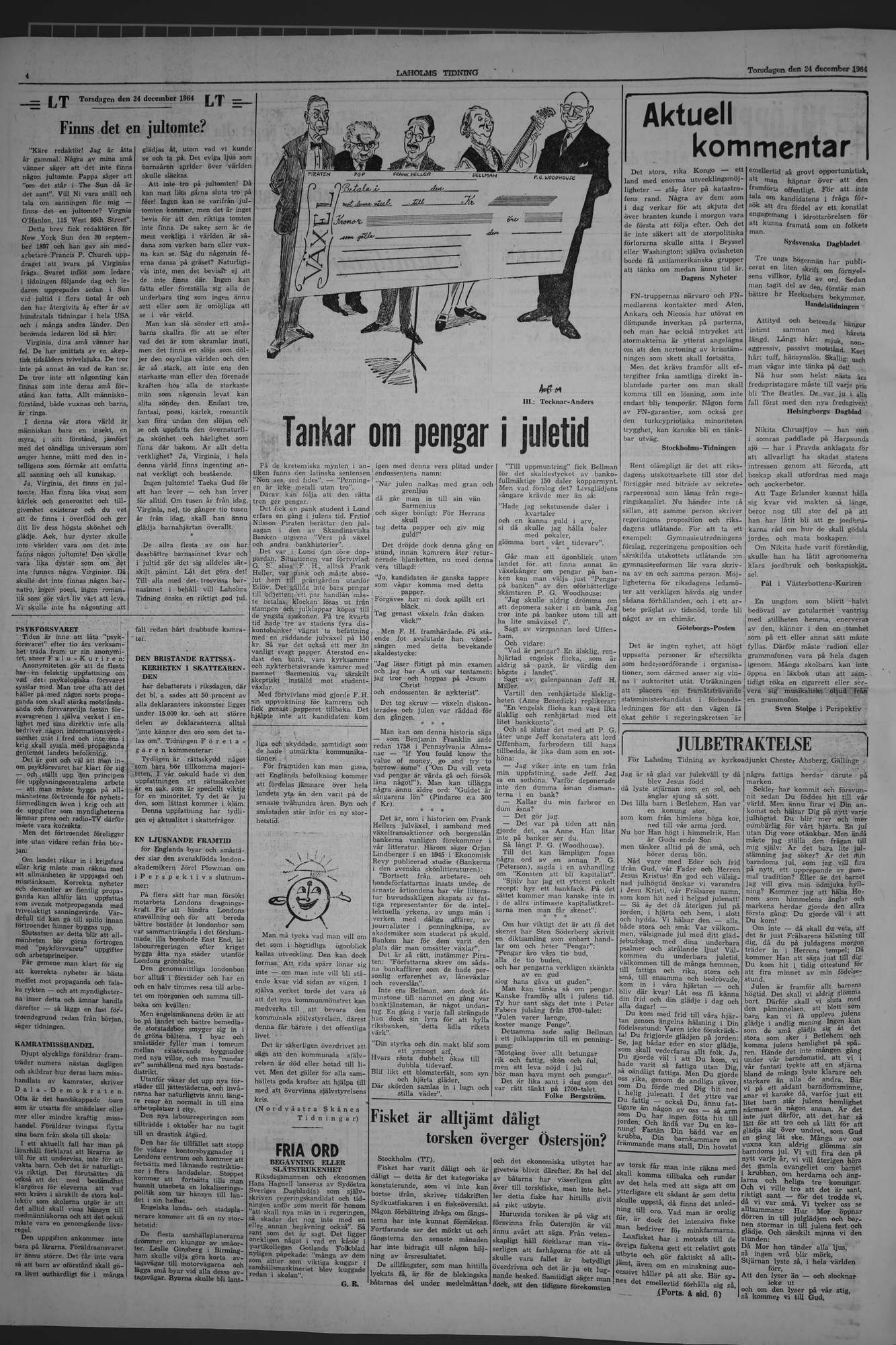 Laholms Tidning Torsdag 24 december 1964, sida 4