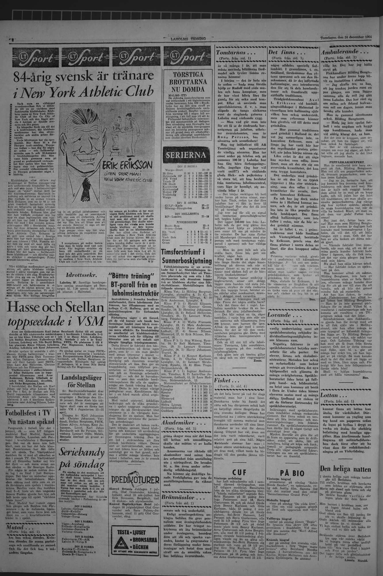 Laholms Tidning Torsdag 24 december 1964, sida 6