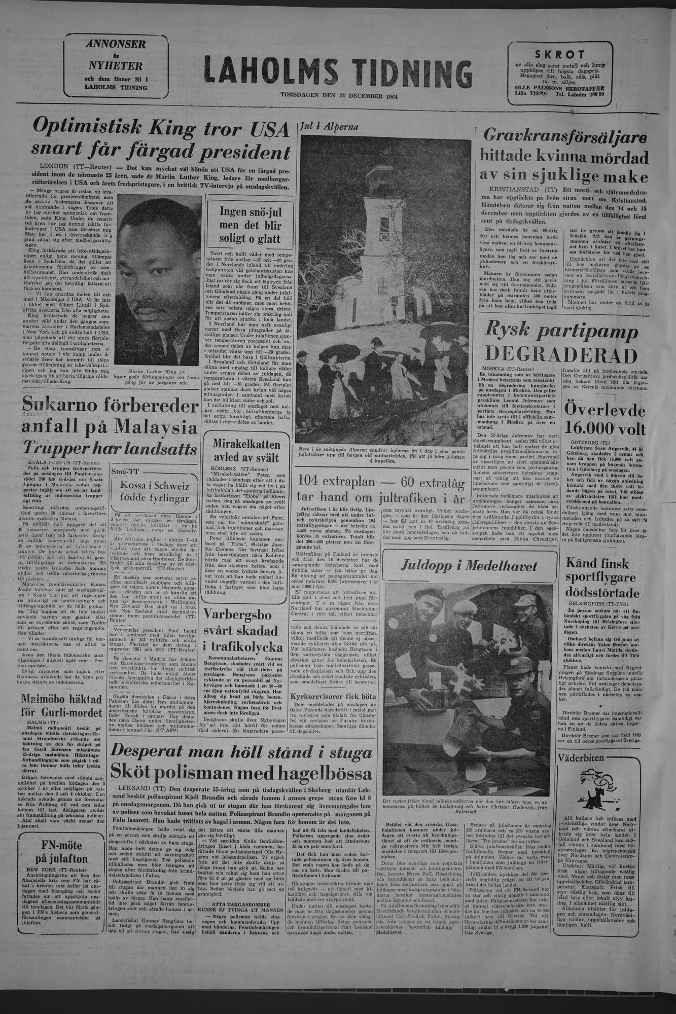 Laholms Tidning Torsdag 24 december 1964, sida 8