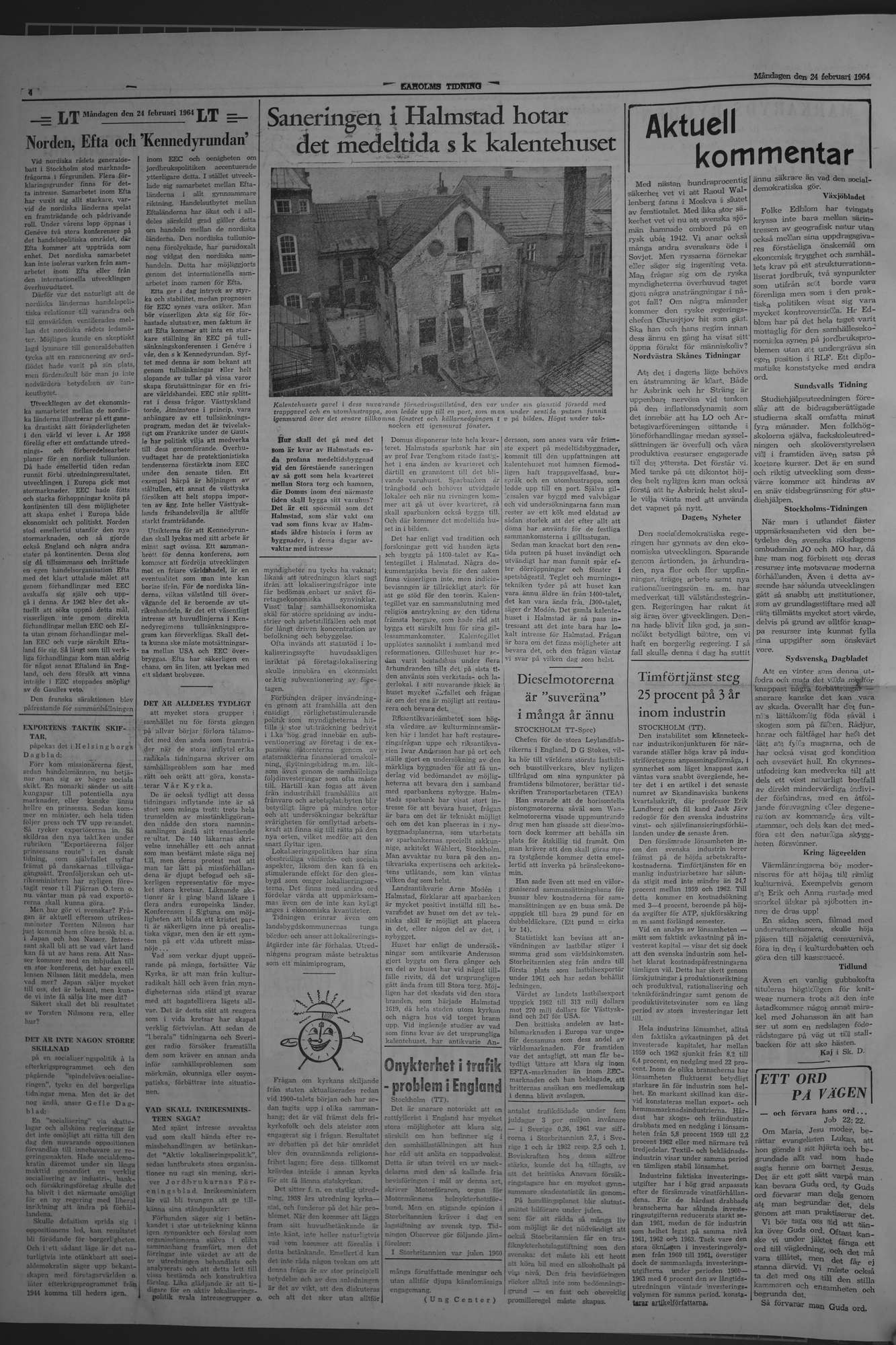 Laholms Tidning Måndag 24 februari 1964, sida 4