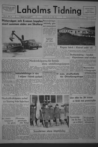 Förstasidan, Lördag 25 april 1964