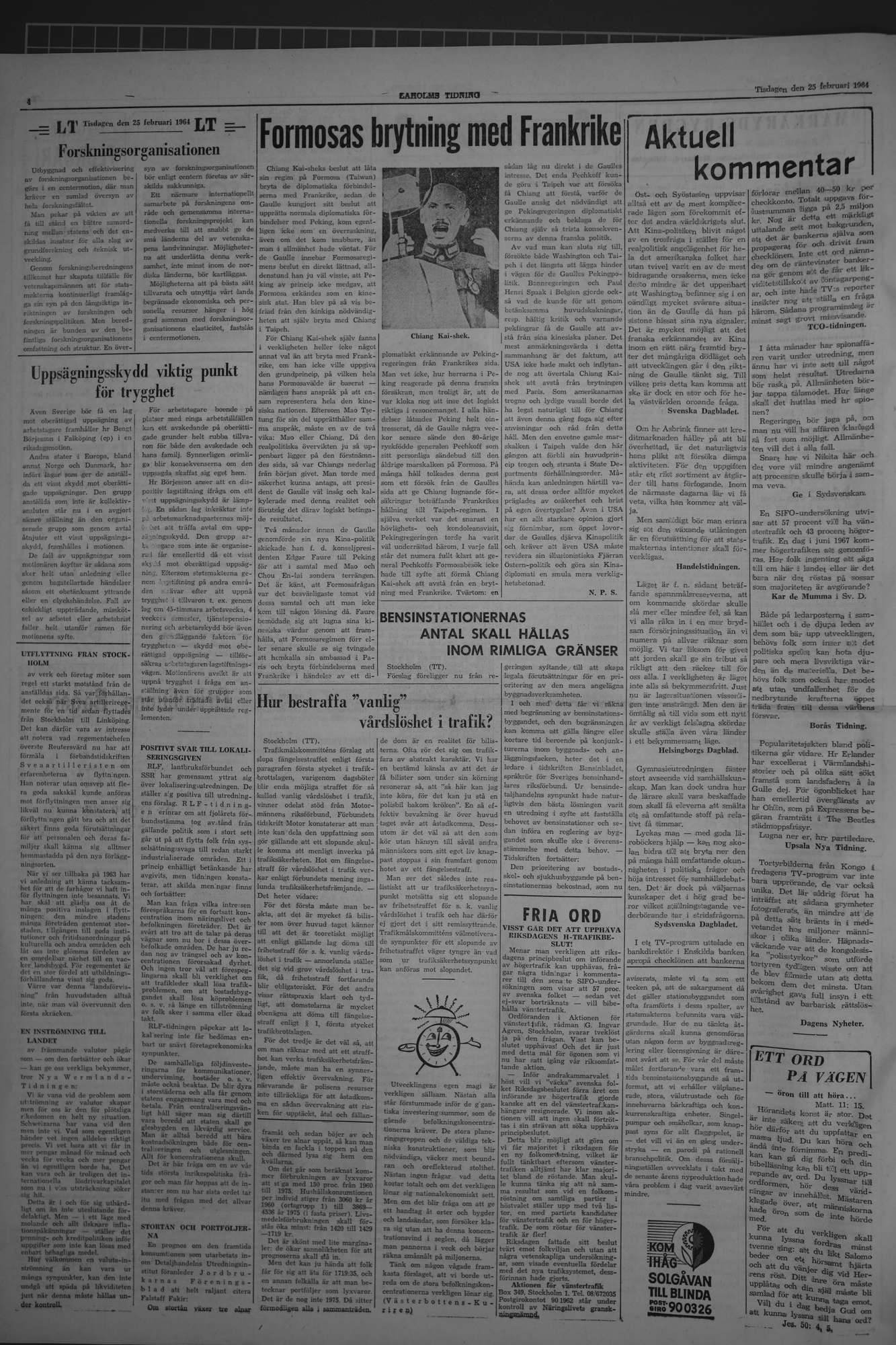 Laholms Tidning Tisdag 25 februari 1964, sida 4