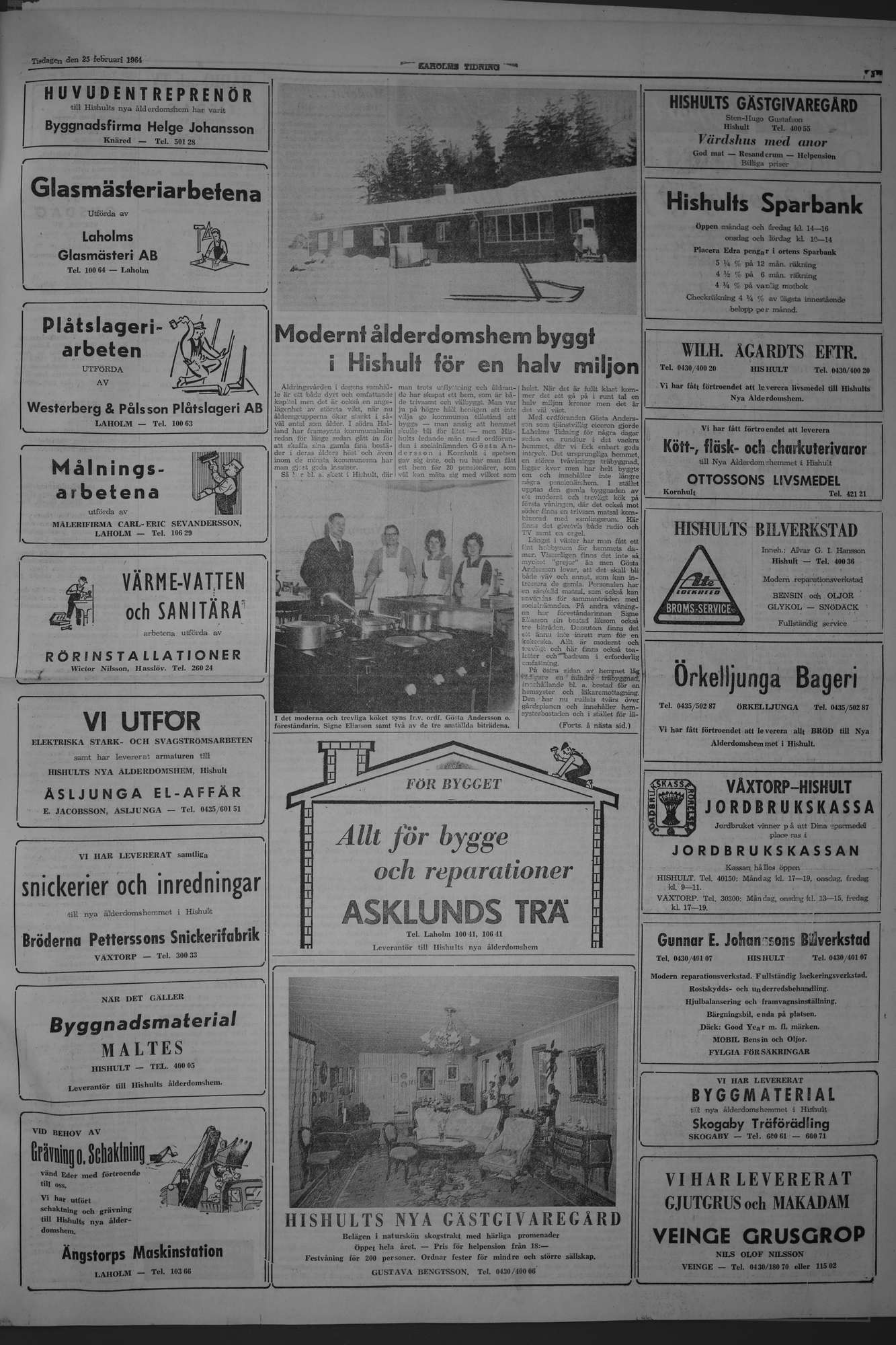 Laholms Tidning Tisdag 25 februari 1964, sida 5