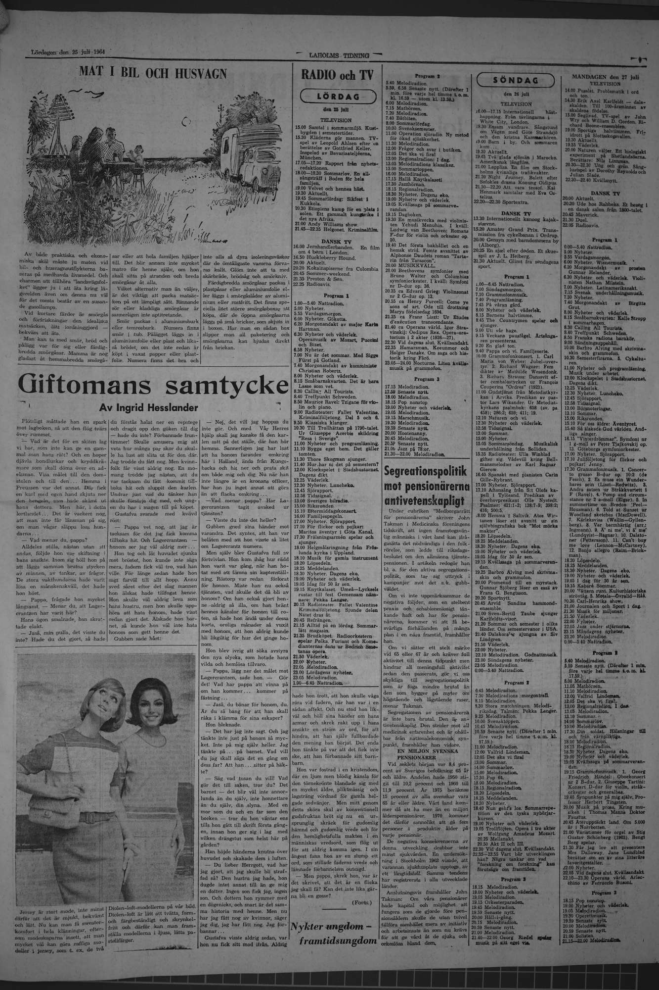 Laholms Tidning Lördag 25 juli 1964, sida 7
