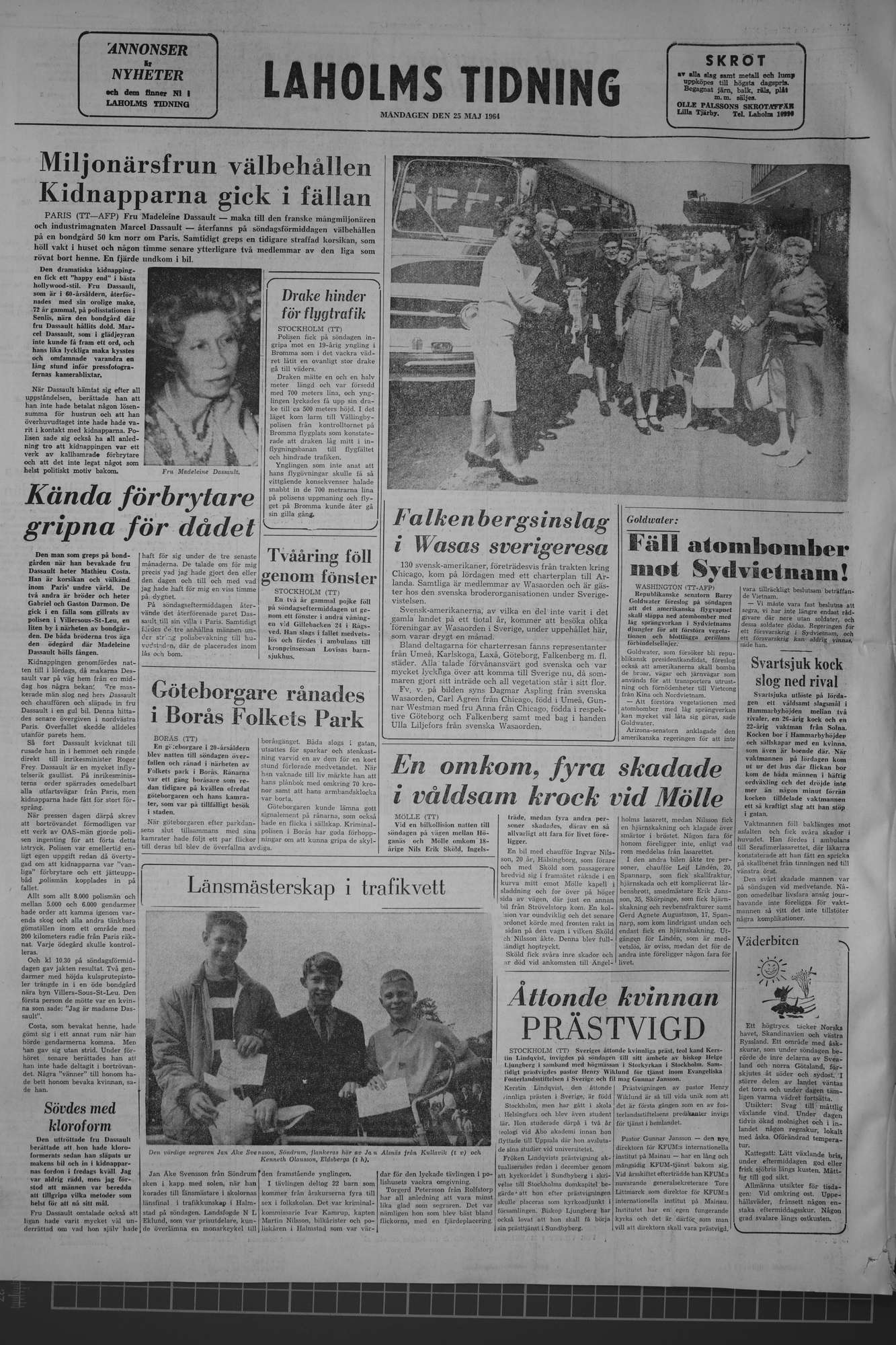 Laholms Tidning Måndag 25 maj 1964, sida 6