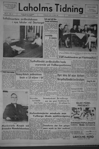 Förstasidan, Onsdag 25 mars 1964