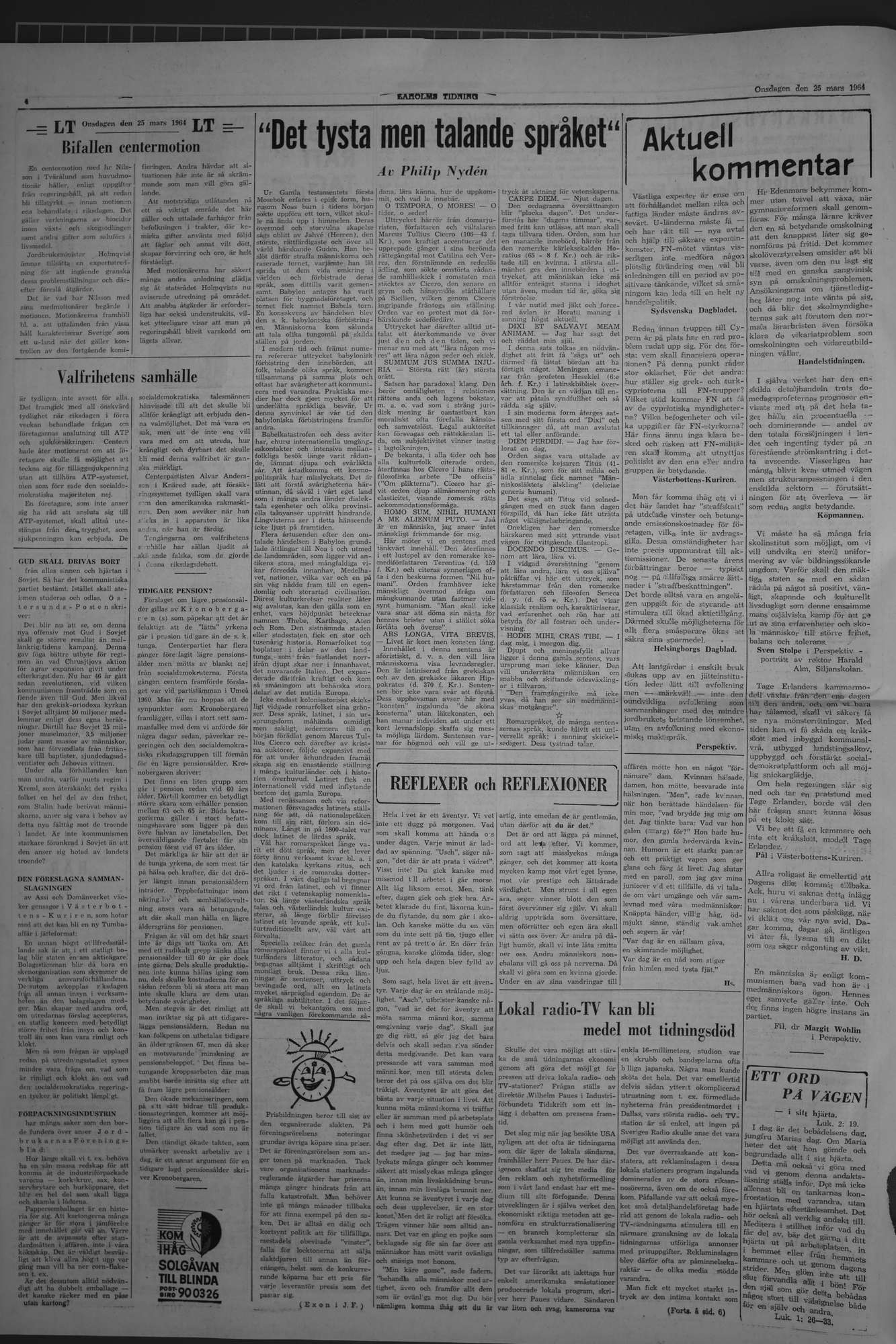 Laholms Tidning Onsdag 25 mars 1964, sida 4