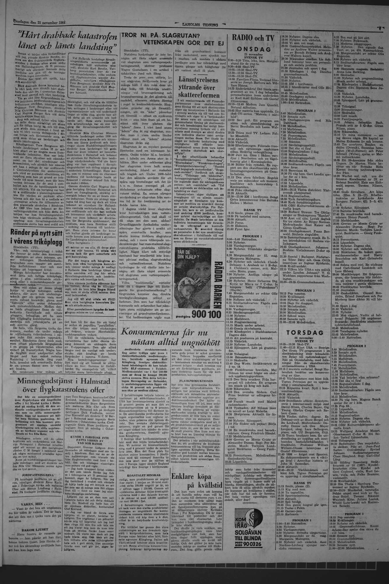 Laholms Tidning Onsdag 25 november 1964, sida 7