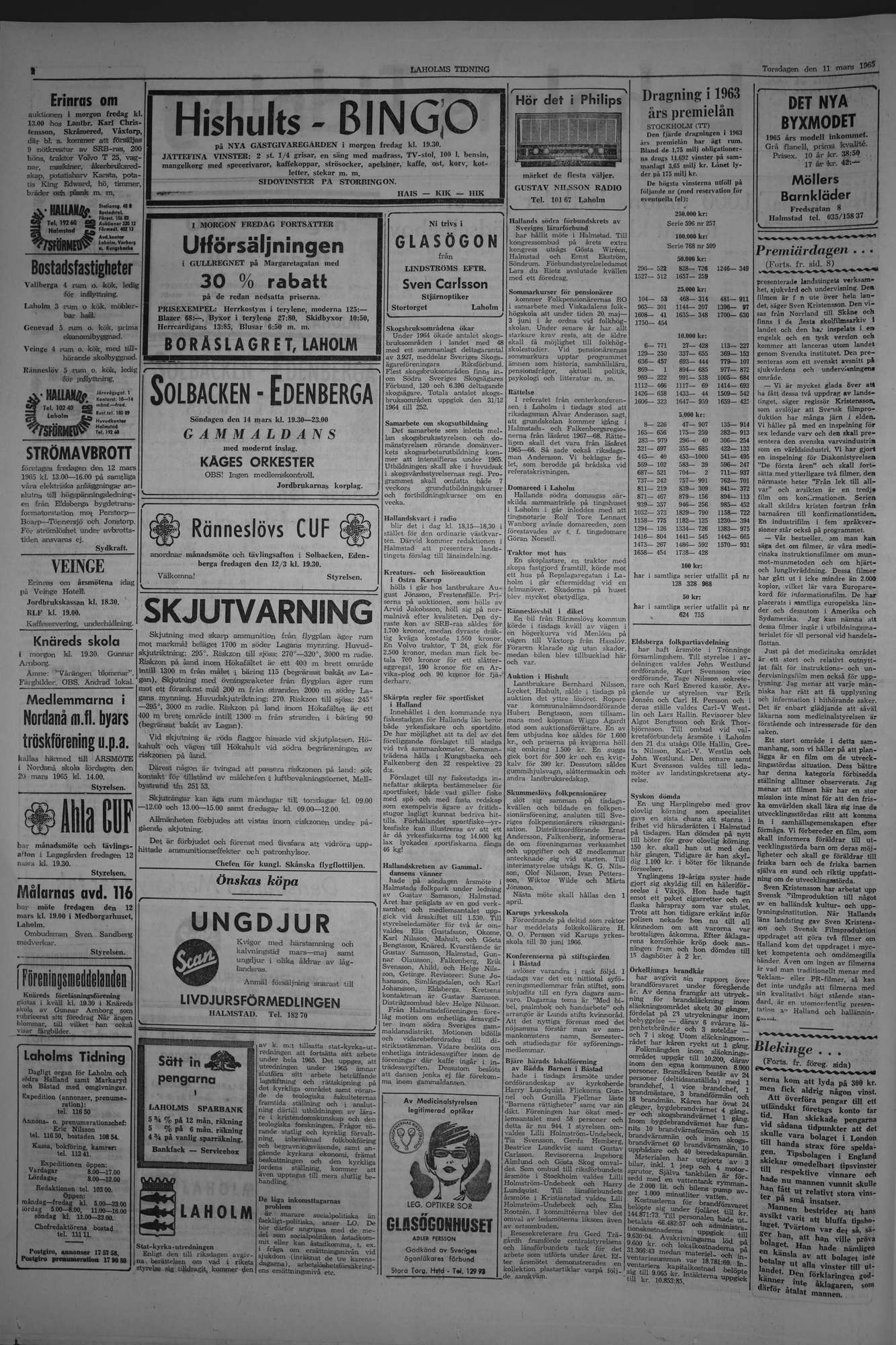 Laholms Tidning Torsdag 11 mars 1965, sida 2
