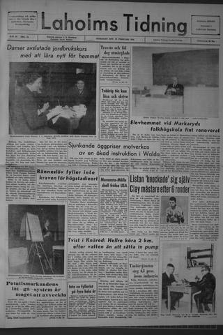 Förstasidan, Onsdag 26 februari 1964