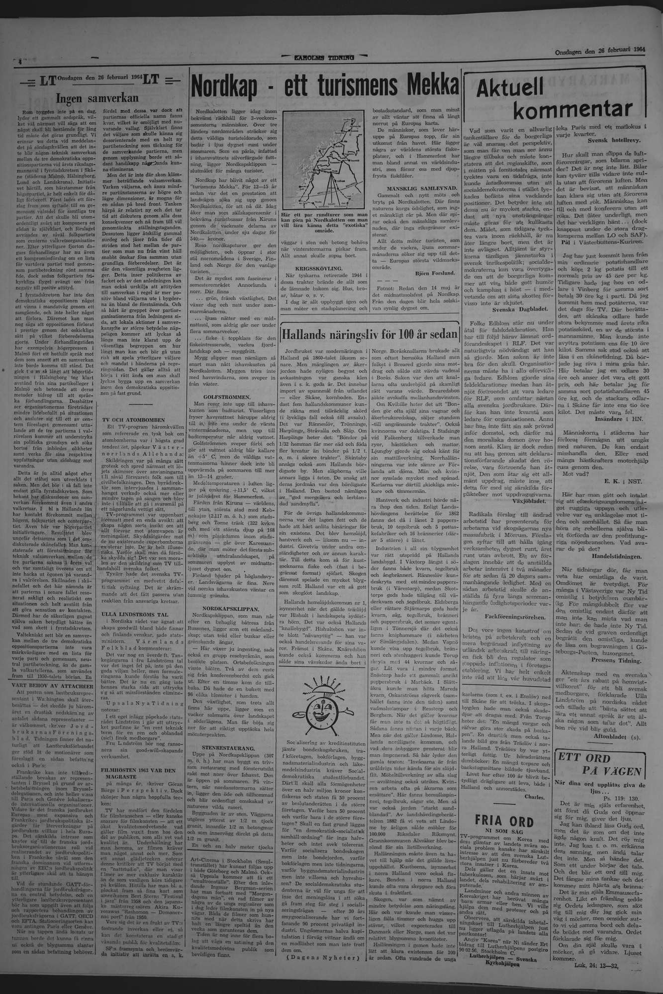 Laholms Tidning Onsdag 26 februari 1964, sida 4