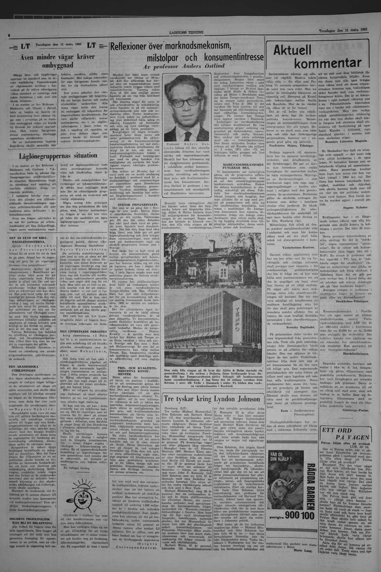 Laholms Tidning Torsdag 11 mars 1965, sida 4