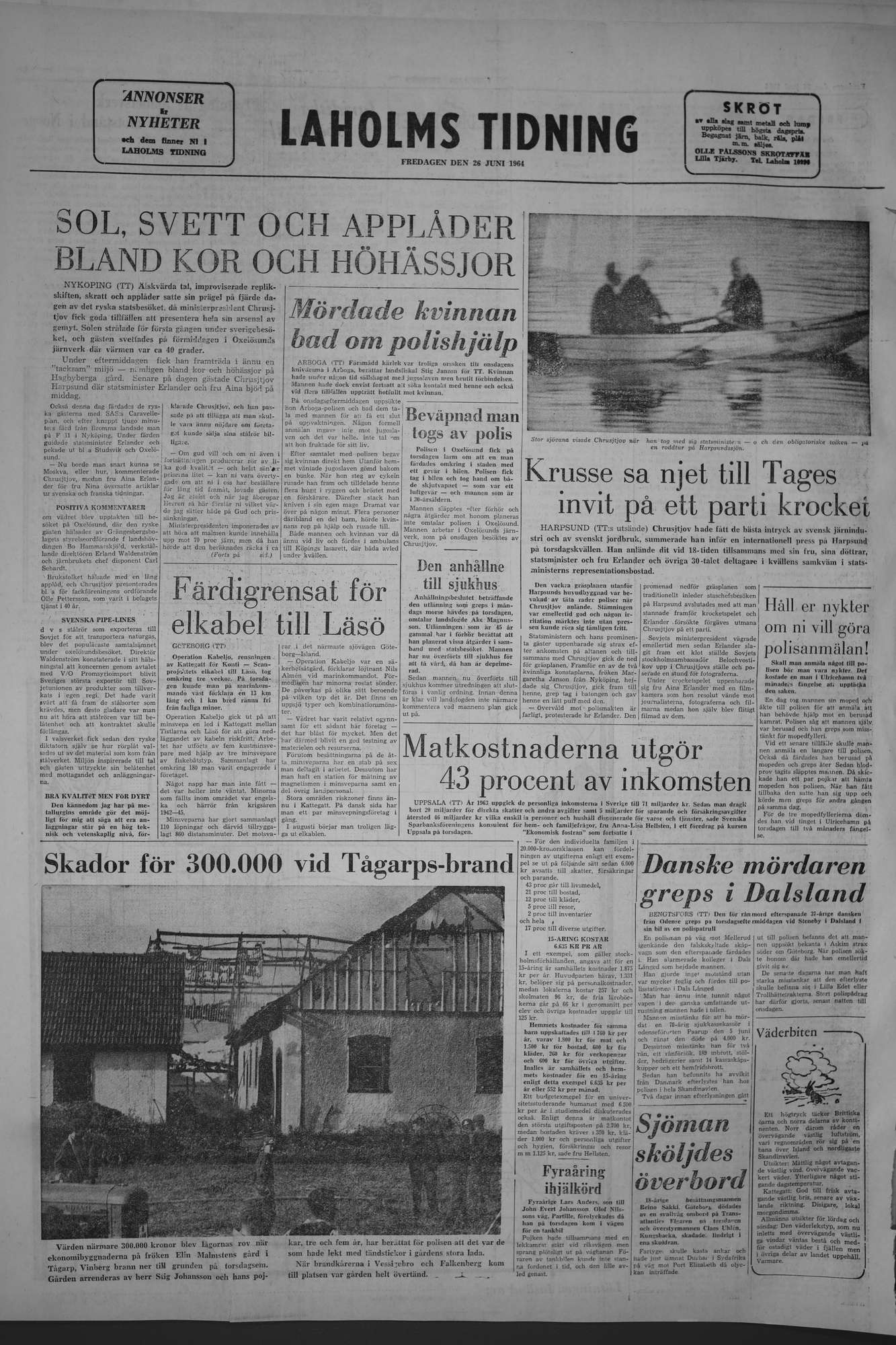 Laholms Tidning Fredag 26 juni 1964, sida 8