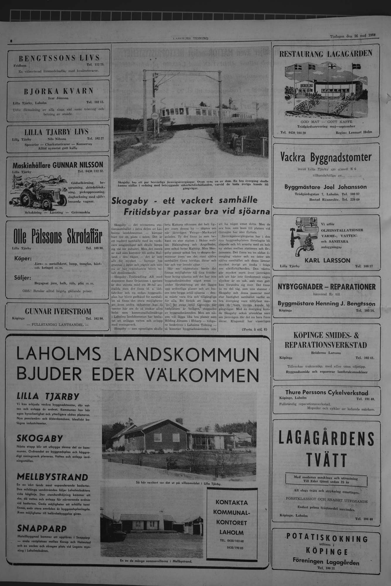 Laholms Tidning Tisdag 26 maj 1964, sida 4