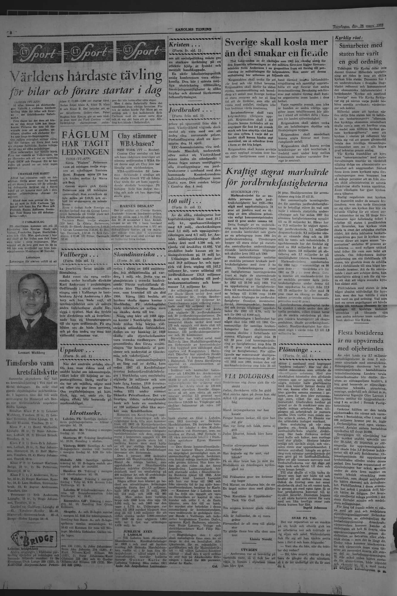 Laholms Tidning Torsdag 26 mars 1964, sida 6