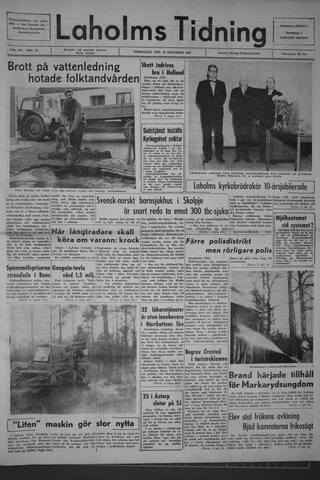Förstasidan, Torsdag 26 november 1964