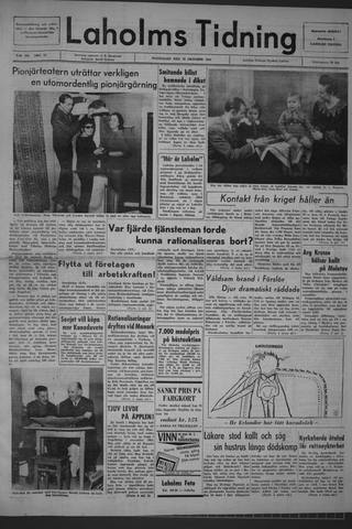 Förstasidan, Måndag 26 oktober 1964