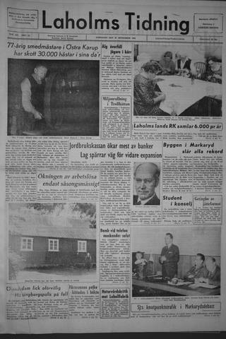 Förstasidan, Lördag 26 september 1964
