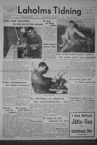 Förstasidan, Torsdag 27 augusti 1964