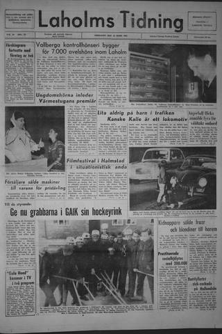 Förstasidan, Fredag 12 mars 1965