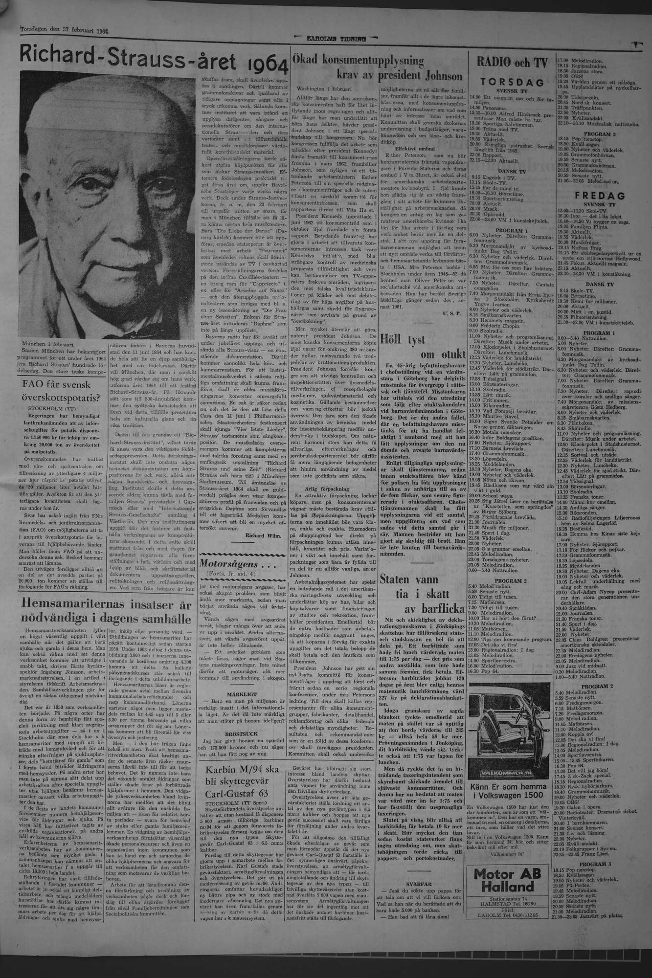 Laholms Tidning Torsdag 27 februari 1964, sida 7