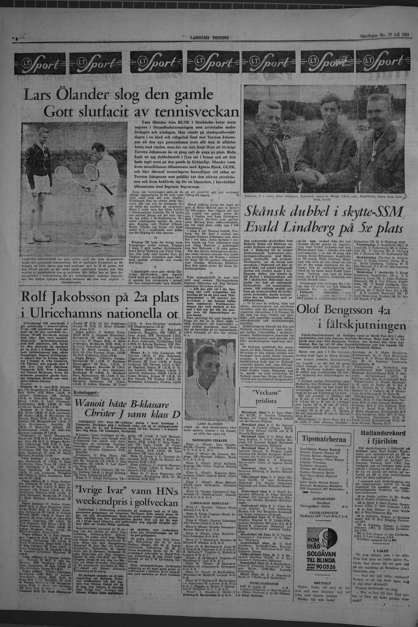 Laholms Tidning Måndag 27 juli 1964, sida 6