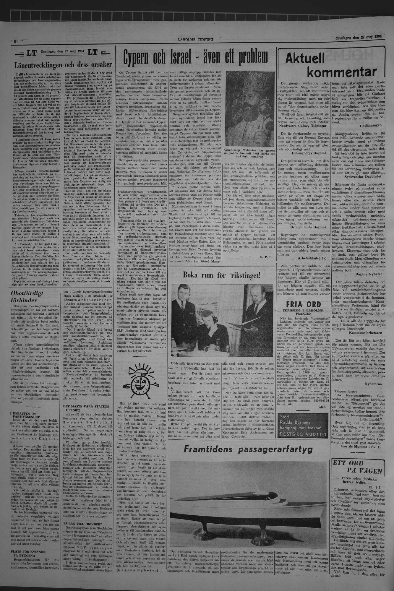 Laholms Tidning Onsdag 27 maj 1964, sida 4